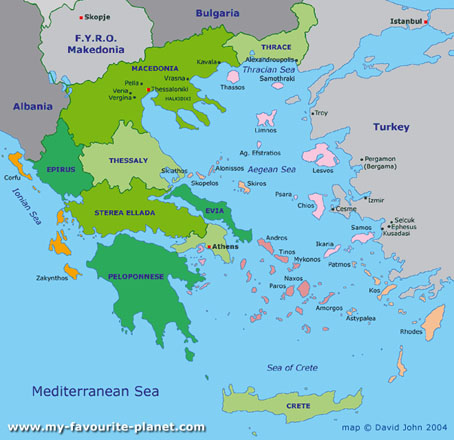 Map of Greece by David John