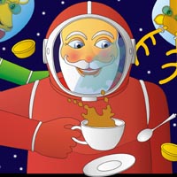 Santa in space